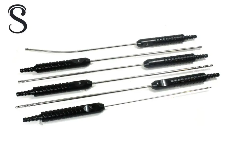 Set de canula de liposuccion de abdomen