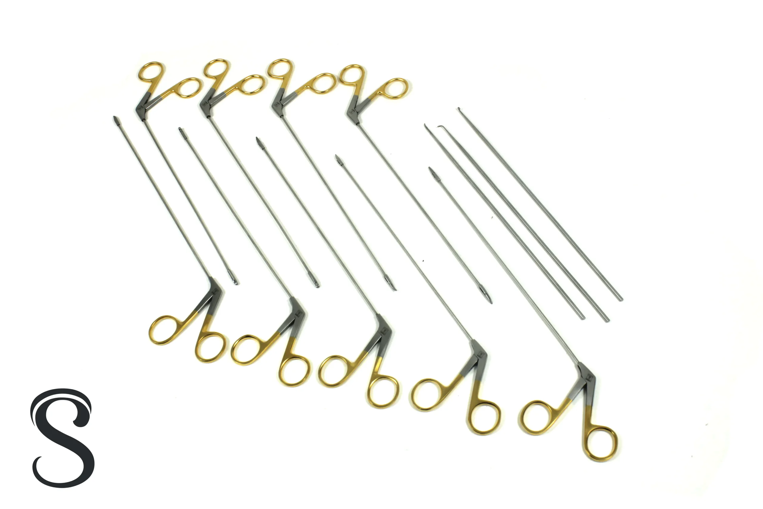 Set de pinzas y tijeras laringe